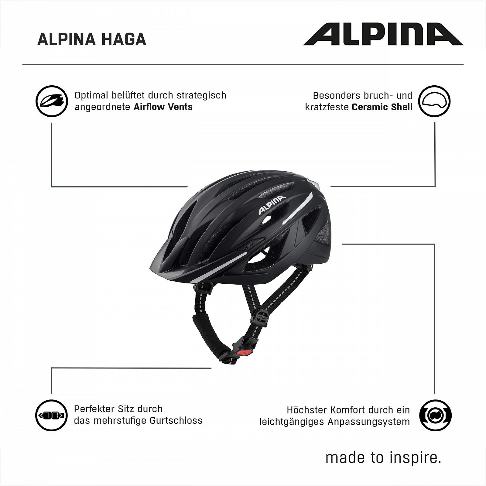 Шолом велосипедний міський ALPINA Haga з інтегрованим світлодіодним ліхтарем для дорослих, фото №6