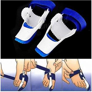 Випрямляч великого пальця ноги Синій Білий Коректор вальгусної деформації Hallux Valgus Нічна шина для полегшення болю synthetic.ua - Фото 1