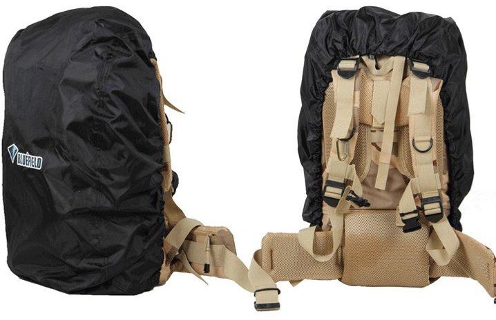 Чехол-накидка для рюкзака Рейнкавер Дождевик Bluefield L 55-80 л Черный 050656, фото №2