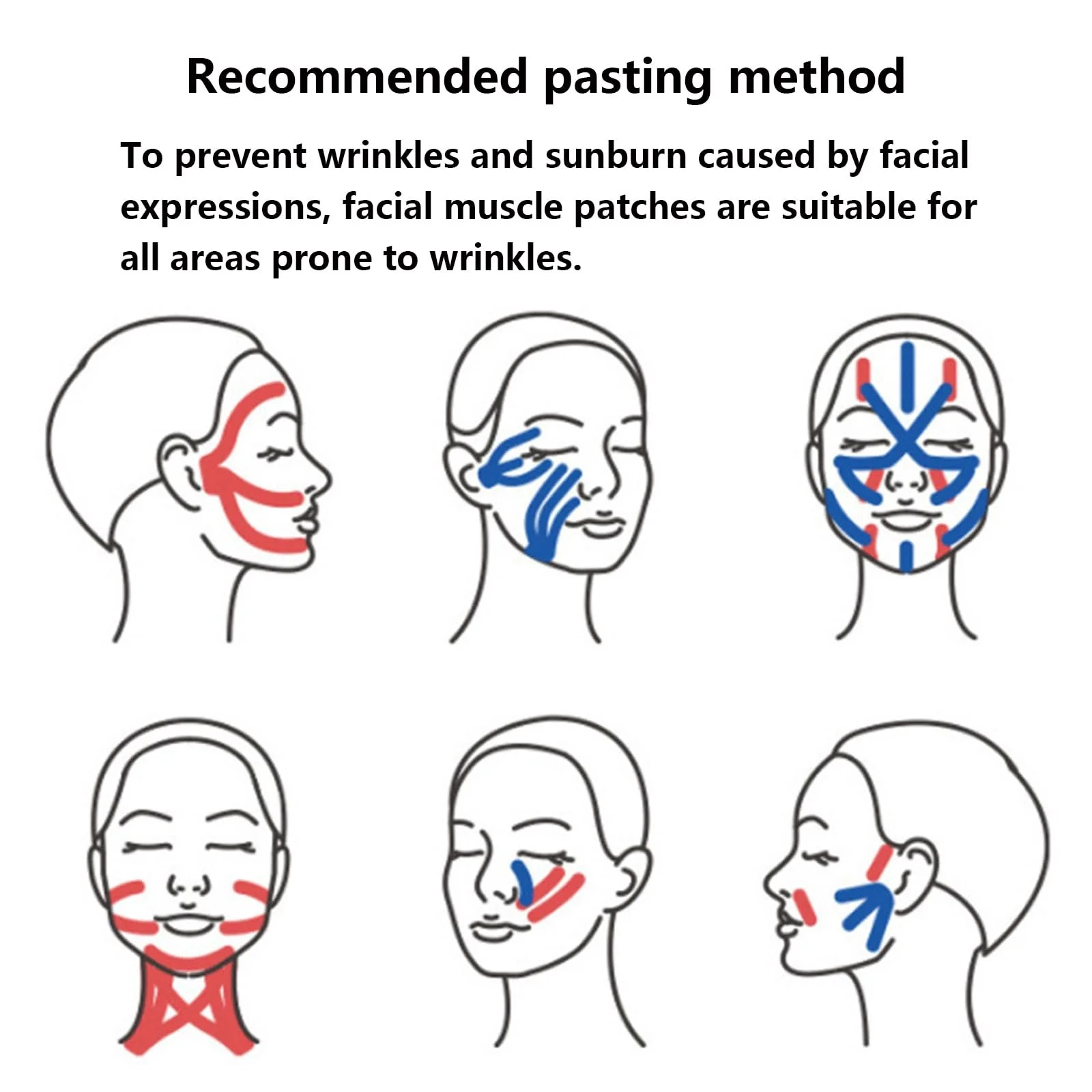 Стрічки для підтяжки обличчя Рожевий, 2 шт, фото №4