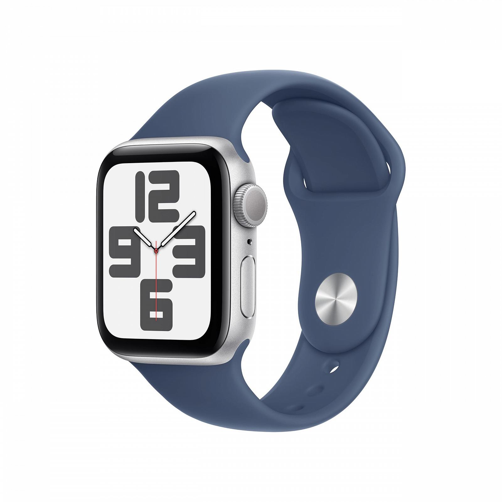 Смарт-годинник Apple Watch SE (2nd Generation) GPS 40мм Алюмінієвий корпус Сріблястий Ремінець Денім (M/L), фото №1