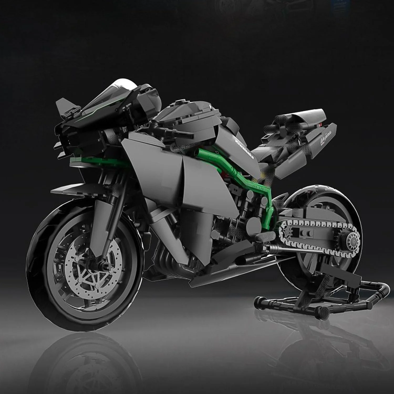 Конструктор Мотоцикл YILETKC Technik Kawasaki H2R, 888 деталей, технологичный супермотоцикл, конструктор гоночного мотоцикла, подарок для взрослых и подростков, фото №7 Конструктор Мотоцикл YILETKC Technik Kawasaki H2R, 888 деталей, технологичный супермотоцикл, конструктор гоночного мотоцикла, подарок для взрослых и подростков, фото №7