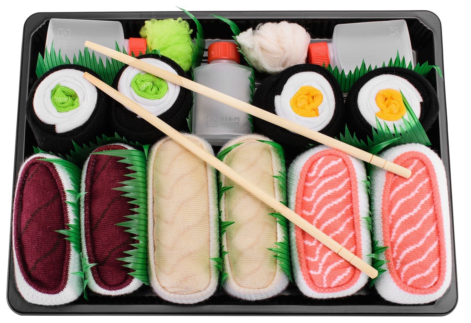 Шкарпетки Rainbow Socks Sushi Salmon Butterfish Tuna 2x Maki 5 пар, різнокольорові, фото №2