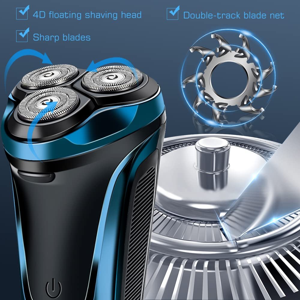 Электробритва Snapbuy 4D Floating Head 3 Replacement Heads Wet and Dry Pop-up Trimmer 99 Minutes Runtime LED Display Travel Case, фото №5 Электробритва Snapbuy 4D Floating Head 3 Replacement Heads Wet and Dry Pop-up Trimmer 99 Minutes Runtime LED Display Travel Case, фото №5