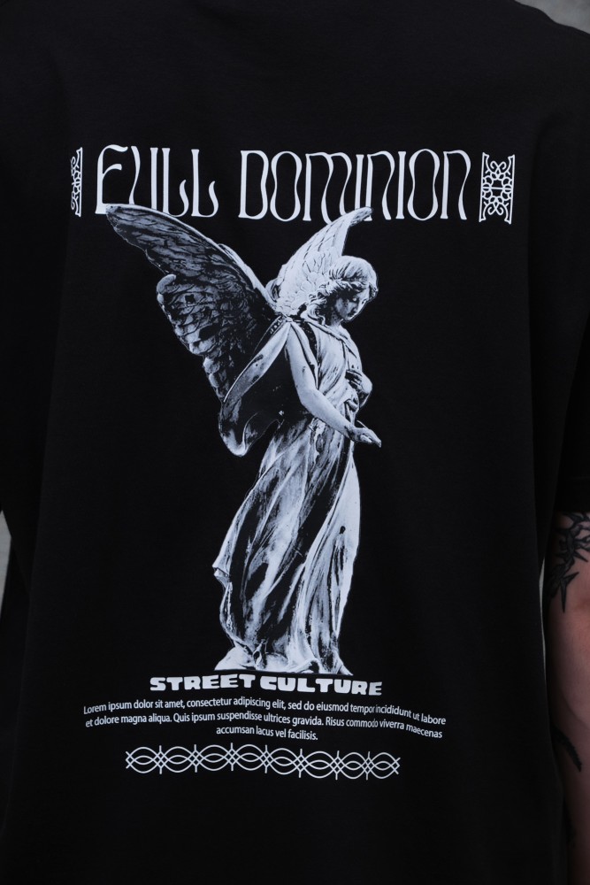 Оверсайз футболка з принтом Without dominion black, фото №4 Оверсайз футболка з принтом Without dominion black, фото №4
