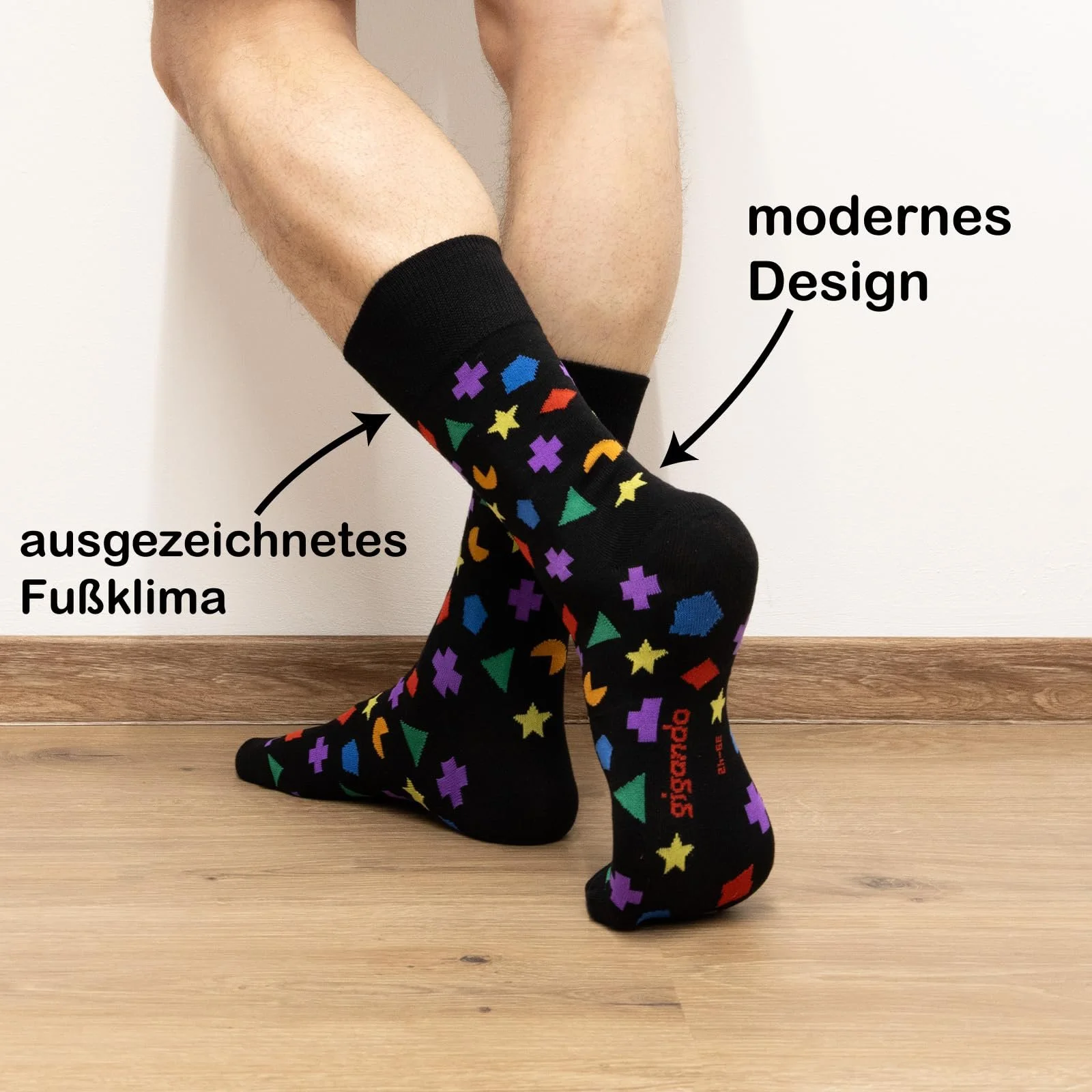 Бавовняні шкарпетки з дизайном будівельних блоків, фото №5