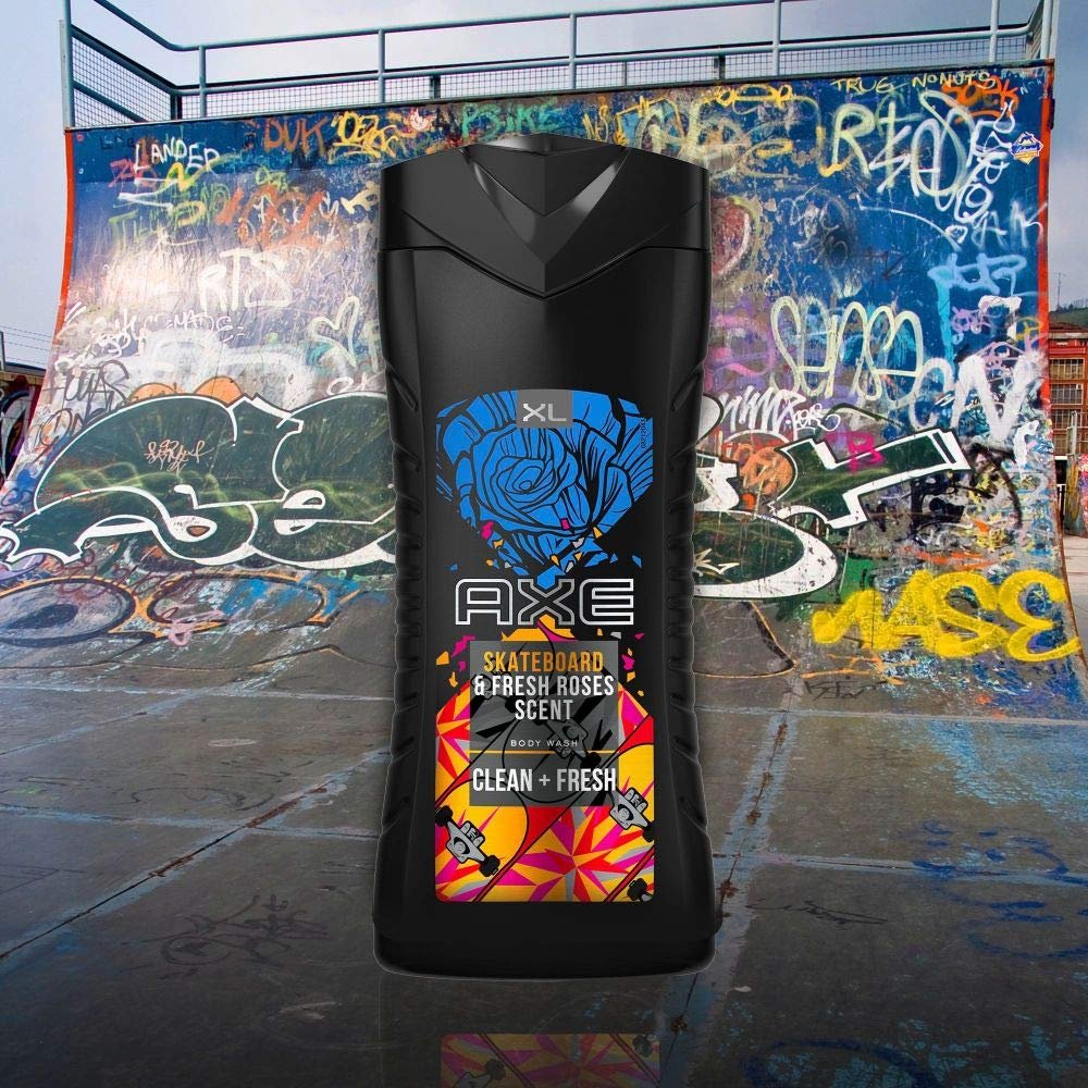 Гель для душа Axe Skateboard & Fresh Roses 3-в-1 250 мл набор из 4 шт, фото №6