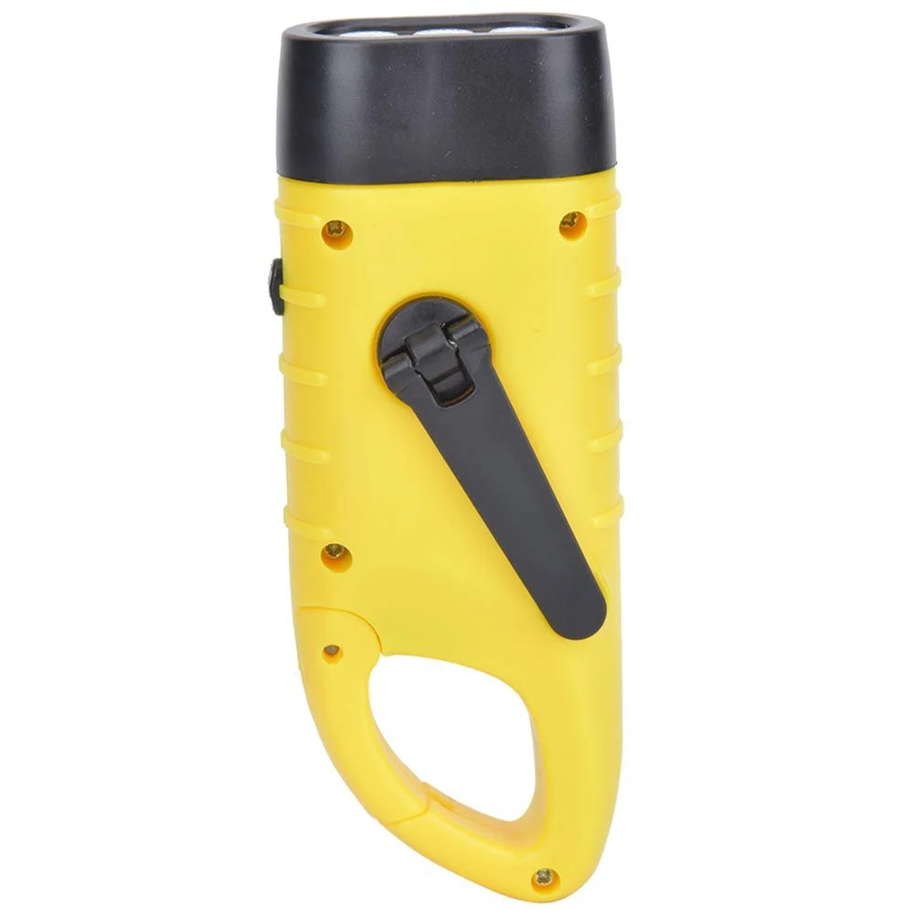 Ліхтарик Alomejor Ручний з сонячною панеллю LED Компактний для надзвичайних ситуацій Зелений ABS пластик Жовтий, фото №3