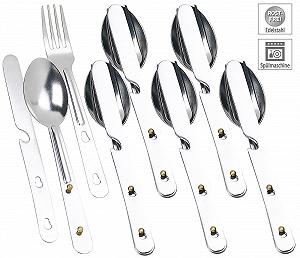 Столові прибори Semptec Urban Survival Technology Trekking 18 шт Нержавіюча сталь З вилкою, ложкою та ножем synthetic.ua - Фото 1