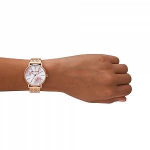 Женские часы Мультифункциональные Armani Exchange Moonphase 36 мм, Розовое золото, Браслет synthetic.ua - Фото 1