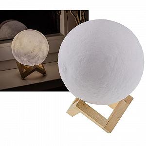 Настольная лампа ChiliTec 3D Moon Lamp Moonlight 3D диаметр 15 см аккумуляторная сенсорная декоративная - Фото 1