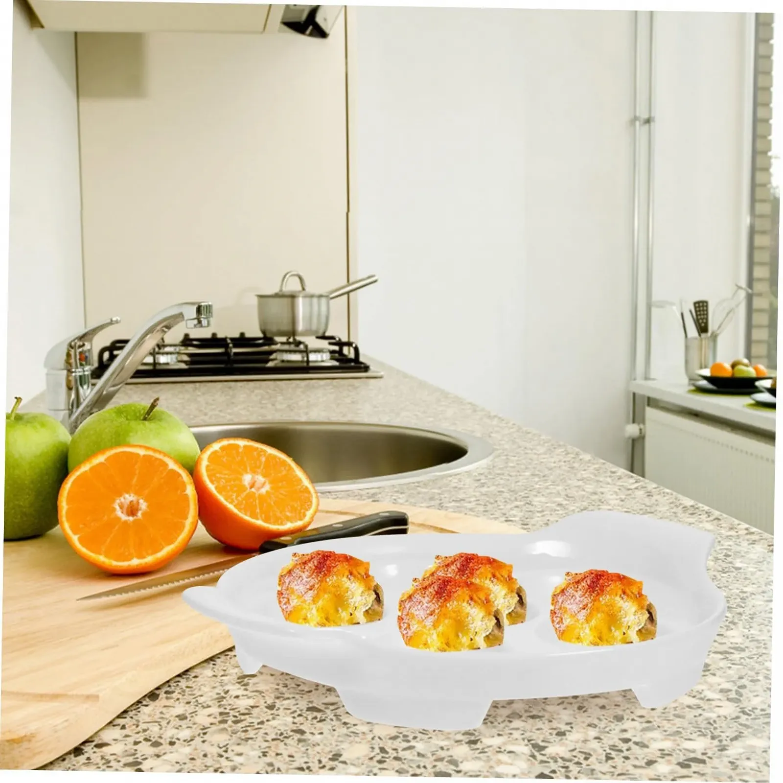 Набор форм для эскарго TOYANDONA 4 шт. Керамические термостойкие для улиток и морепродуктов, фото №6