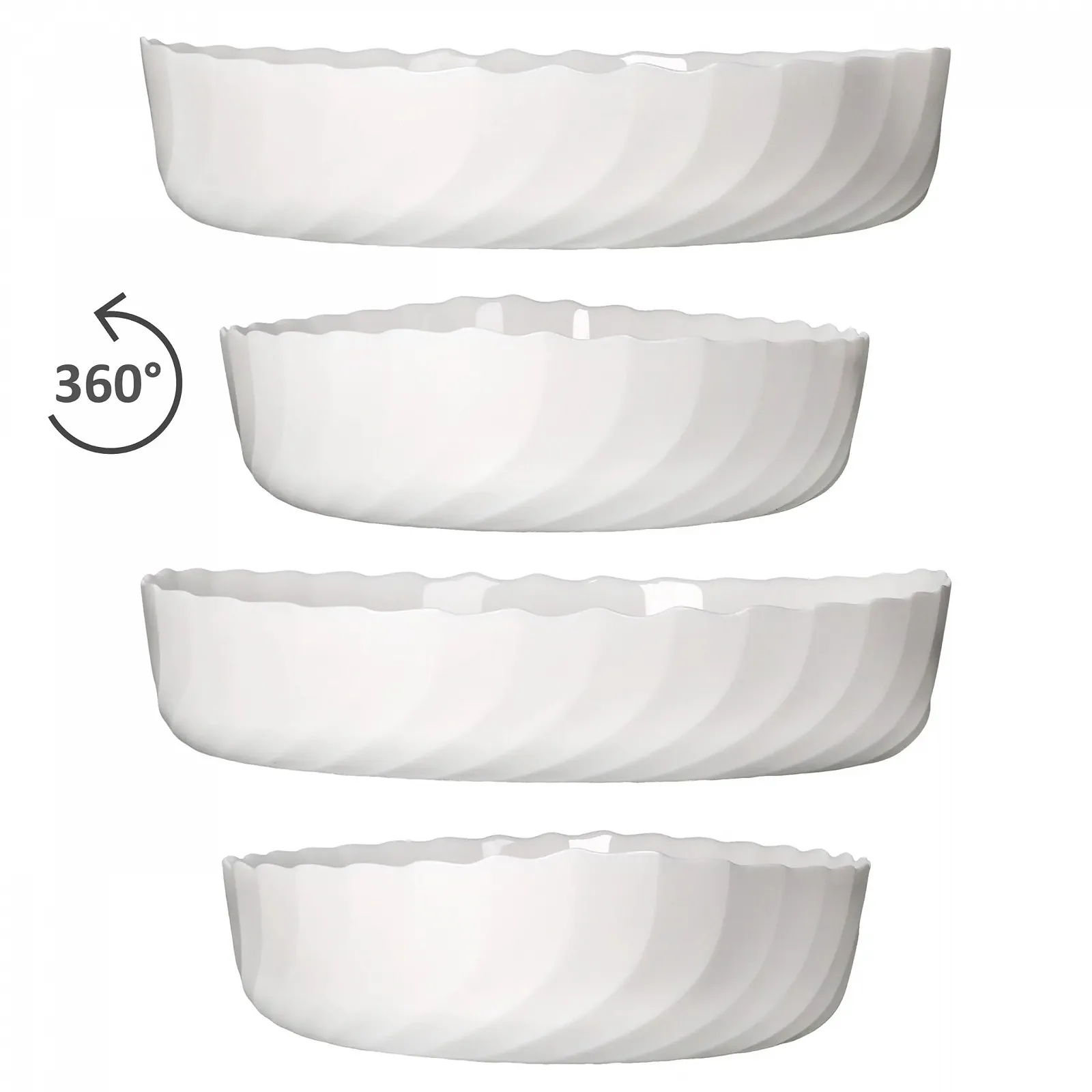 Форма для запікання MamboCat Trianon набір із 2 шт. 3 л біла 37 x 28.5 x 8.5 см, фото №4