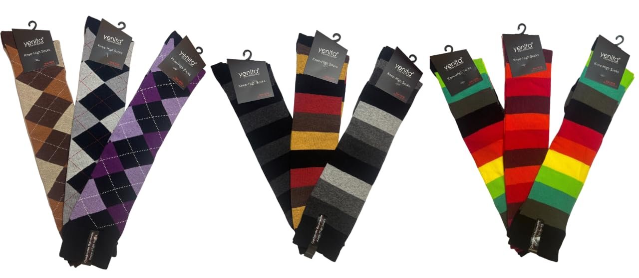 Гольфы Generisch В клетку Разноцветные Хлопок размер 35/38 39/42 (3 пары), фото №1