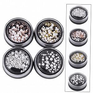 Бисер для маникюра Healeved 3 набора, имитация стального бисера, украшения для ногтей для женщин x 3 synthetic.ua - Фото 1