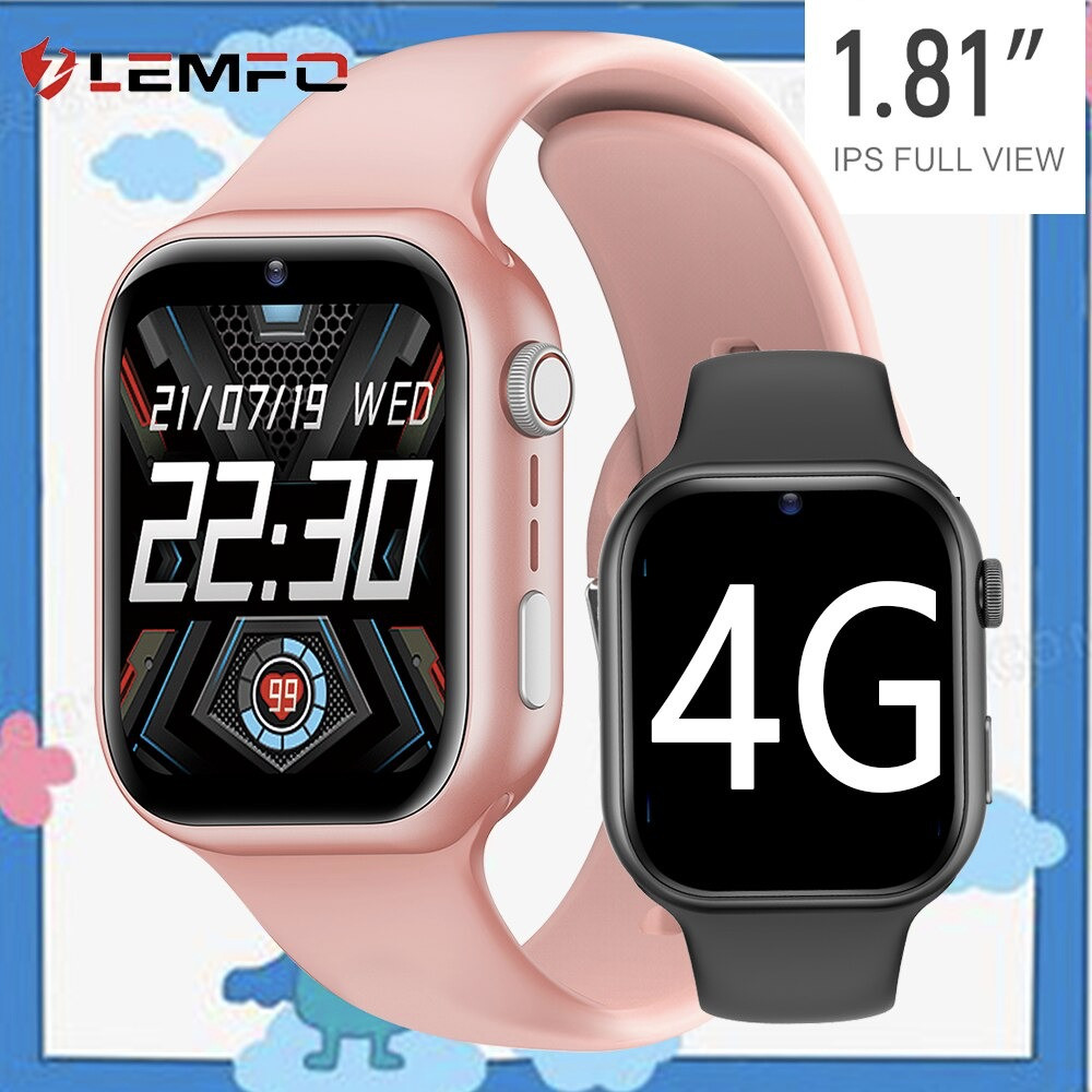 Смарт-часы детские LEMFO K20 4G с камерой WI-FI GPS SIM-карта GEO забор силиконовый ремешок Pink 16738, фото №6