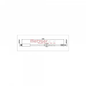 Гальмівний шланг METZGER 4111627 CHEVROLET передня вісь зліва - Фото 1