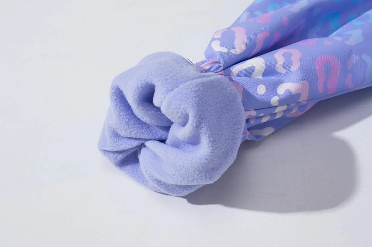 Куртка Softshell ALUCIC для девочек, дождевик, детская водонепроницаемая куртка, ветровка с цветочным узором, флисовая подкладка, куртка для активного отдыха с капюшоном, фото №3