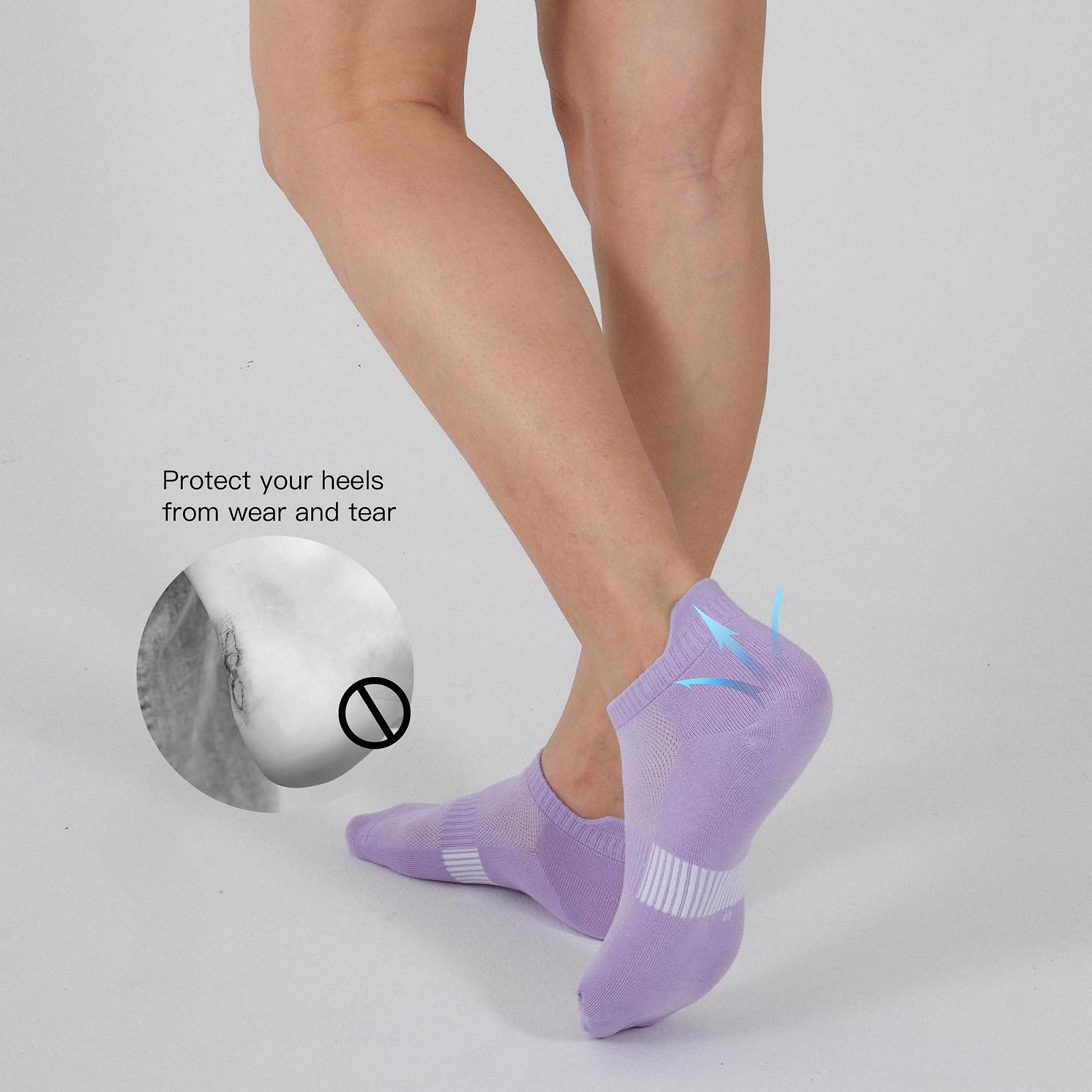 Носки для кроссовок Женские 5 пар Премиум Хлопковые носки Короткие носки Дышащие носки для бега Спортивные носки Беговые носки, фото №4