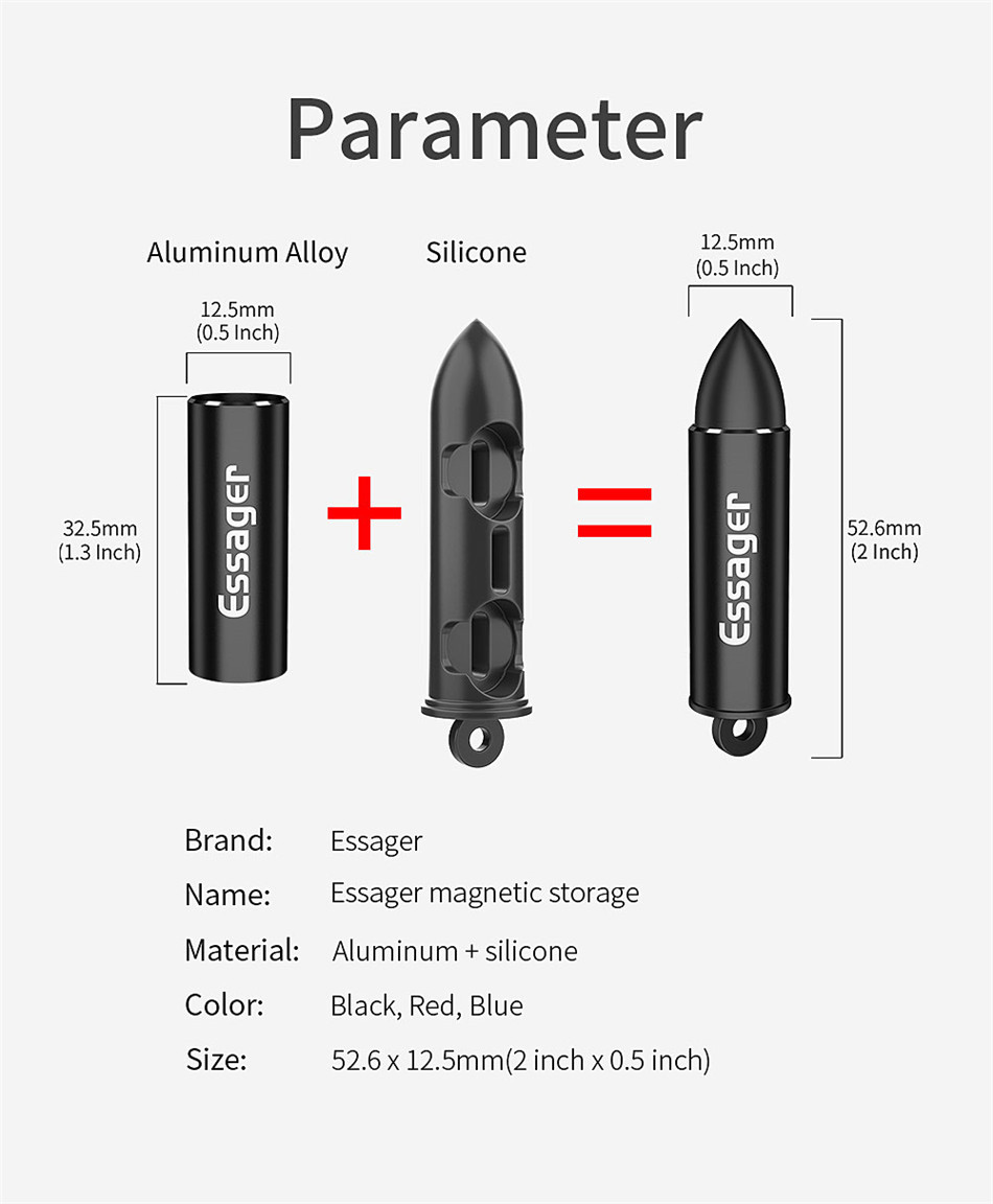 Портативний контейнер чорний ESSAGER для зберігання коннекторів PS, фото №4