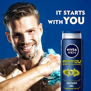 Гель для душу Nivea Men Energy 3-в-1 500 мл synthetic.ua - Фото 1
