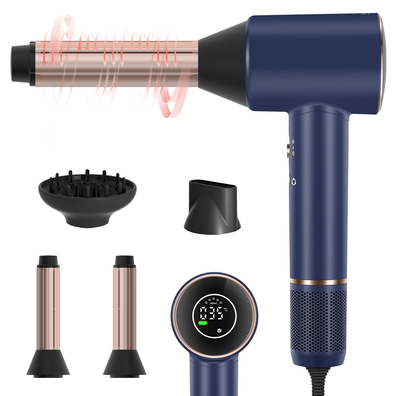 Фен PARWIN PRO BEAUTY Air-Sonic, Prussian Blue, фото №1