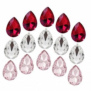 Стразы Капля Anneome 150шт Розовый, Белый и Красный - Фото 1