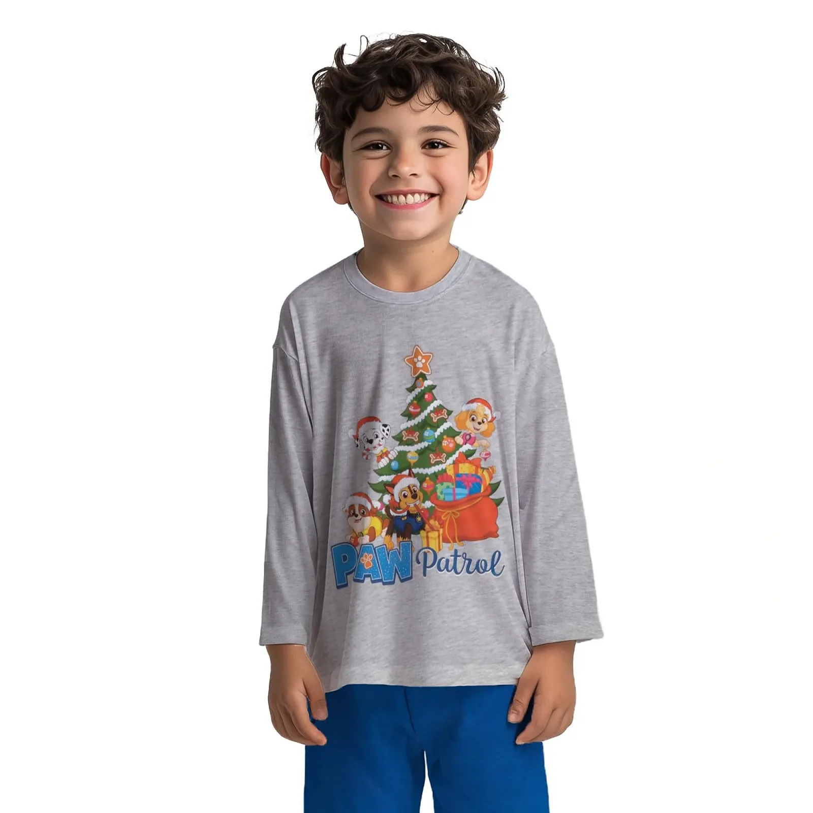 Піжама United Labels Paw Patrol для хлопчиків Довга Сіро-блакитна, фото №1