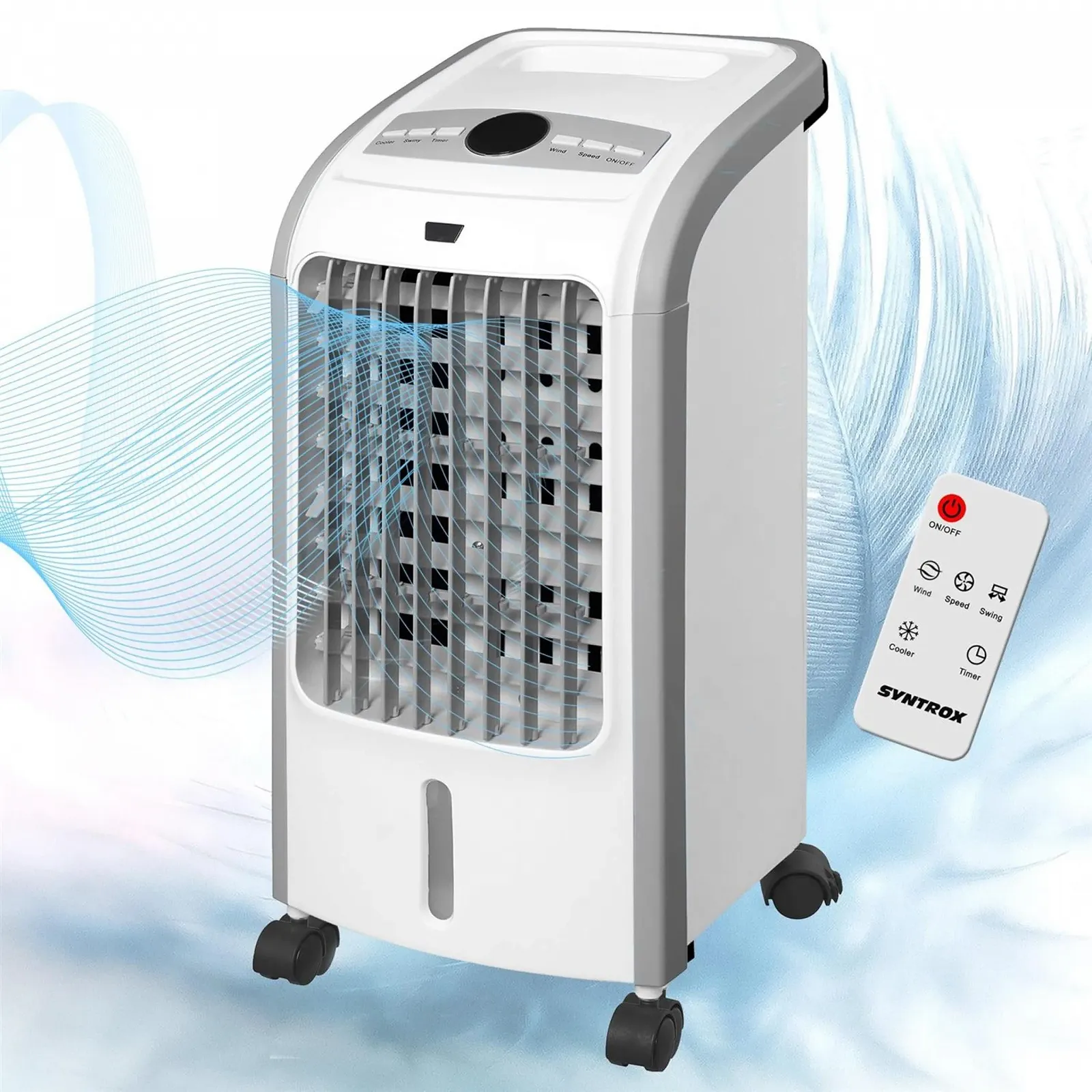 Мобільний кондиціонер Syntrox Stormy Випарний охолоджувач з пультом та таймером 4-в-1, фото №4
