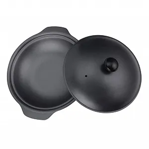 Кастрюля жаровня чугунная с крышкой 16 см антипригарная - Фото 1