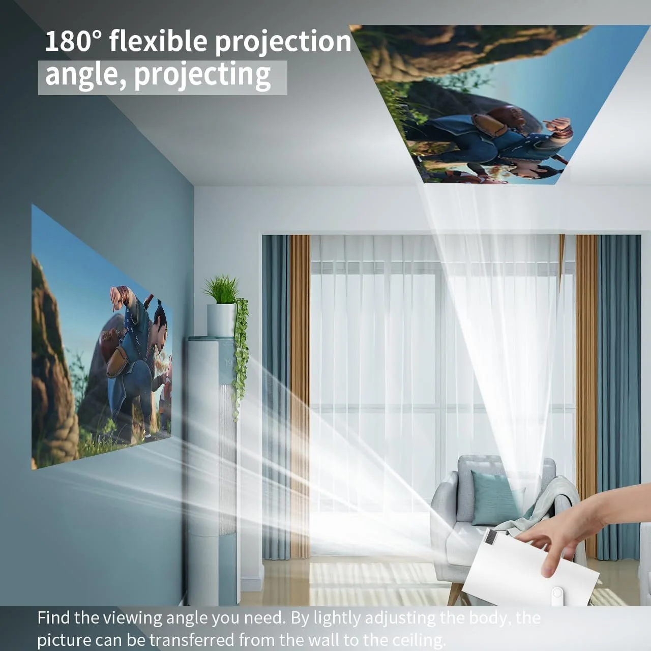 Проектор TEKXDD HD Wi-Fi Bluetooth, фото №7 Проектор TEKXDD HD Wi-Fi Bluetooth, фото №7