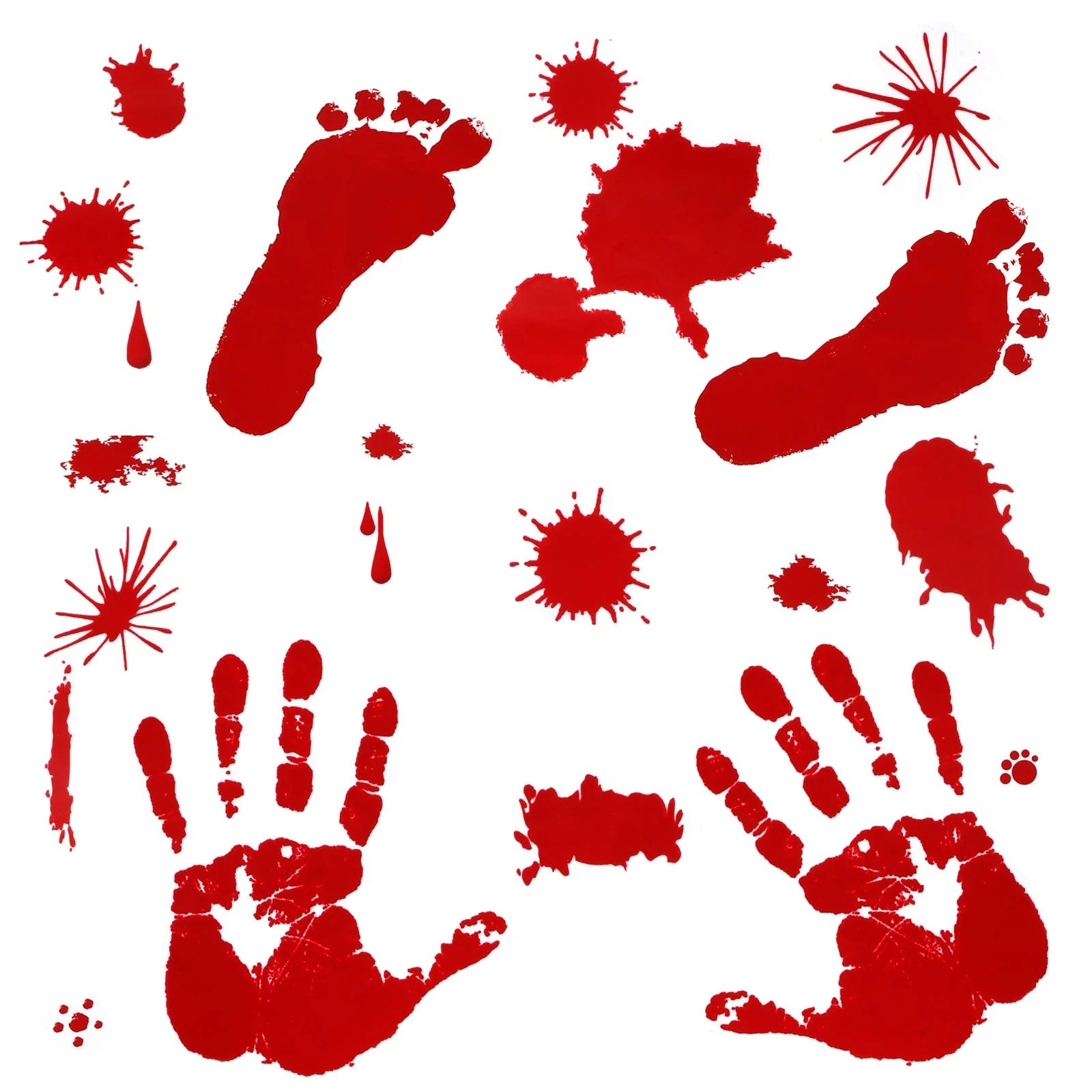 Наклейки KESOTO Bloody Handprint Footprint Halloween Window Clings Decals 6 аркушів, фото №4 Наклейки KESOTO Bloody Handprint Footprint Halloween Window Clings Decals 6 аркушів, фото №4