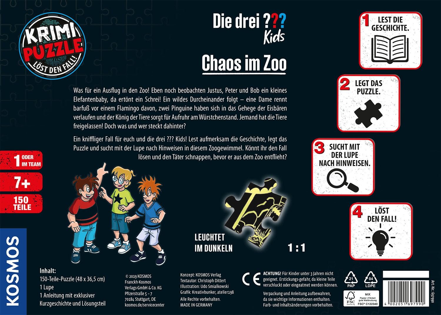 Пазл Kosmos Die drei ??? Kids Crime Puzzle, фото №2 Пазл Kosmos Die drei ??? Kids Crime Puzzle, фото №2