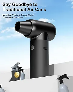 Аккумуляторная воздуходувка 180,000 RPM 3 скорости 9000 mAh USB-C synthetic.ua - Фото 1