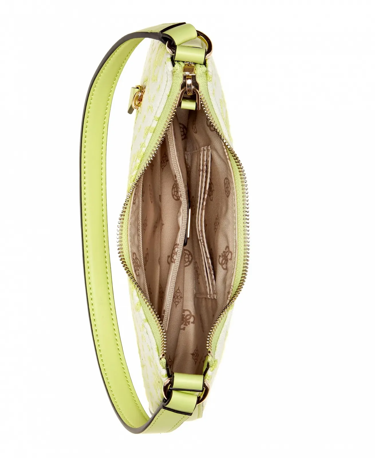 Сумка на плече GUESS Ruma Mini Top Zip з логотипом Chartreuse, фото №3