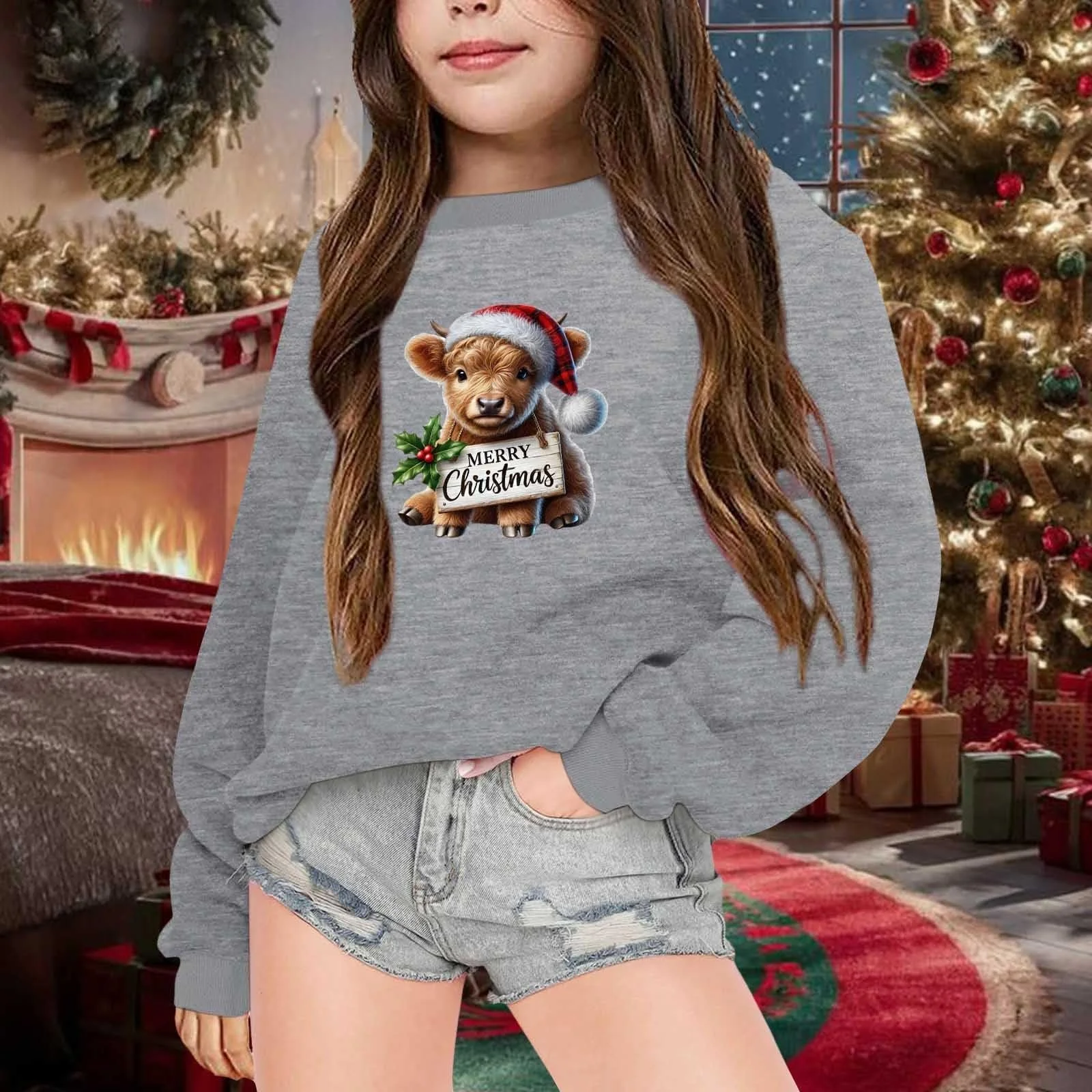 Пуловер Дитячий Зимовий Святковий З принтом, фото №3