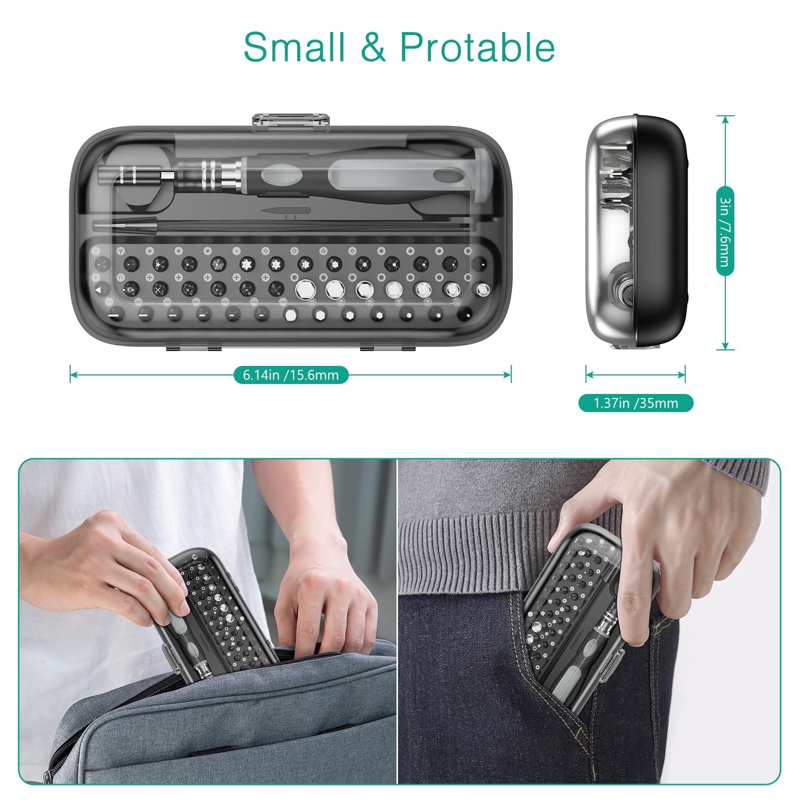 Набір викруток ORIA Precision 48 в 1 Магнітний, фото №5 Набір викруток ORIA Precision 48 в 1 Магнітний, фото №5