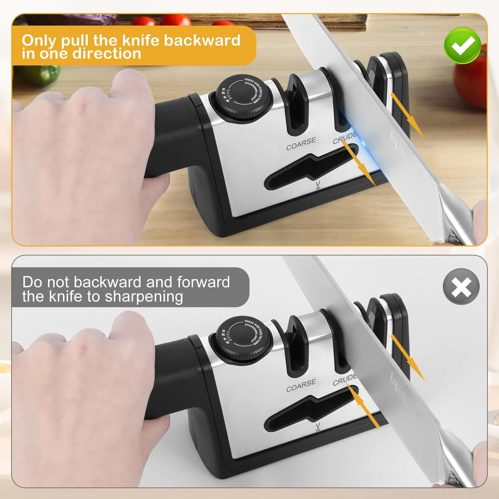 Професійне точилка для ножів та ножиць 4 в 1 з регульованим кутом, фото №5