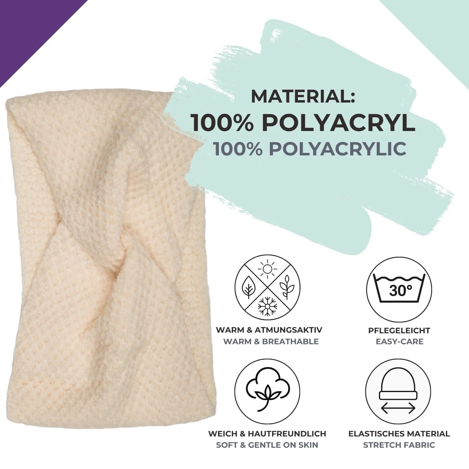 В'язана Пов'язка styleBREAKER 04026060, фото №4 В'язана Пов'язка styleBREAKER 04026060, фото №4