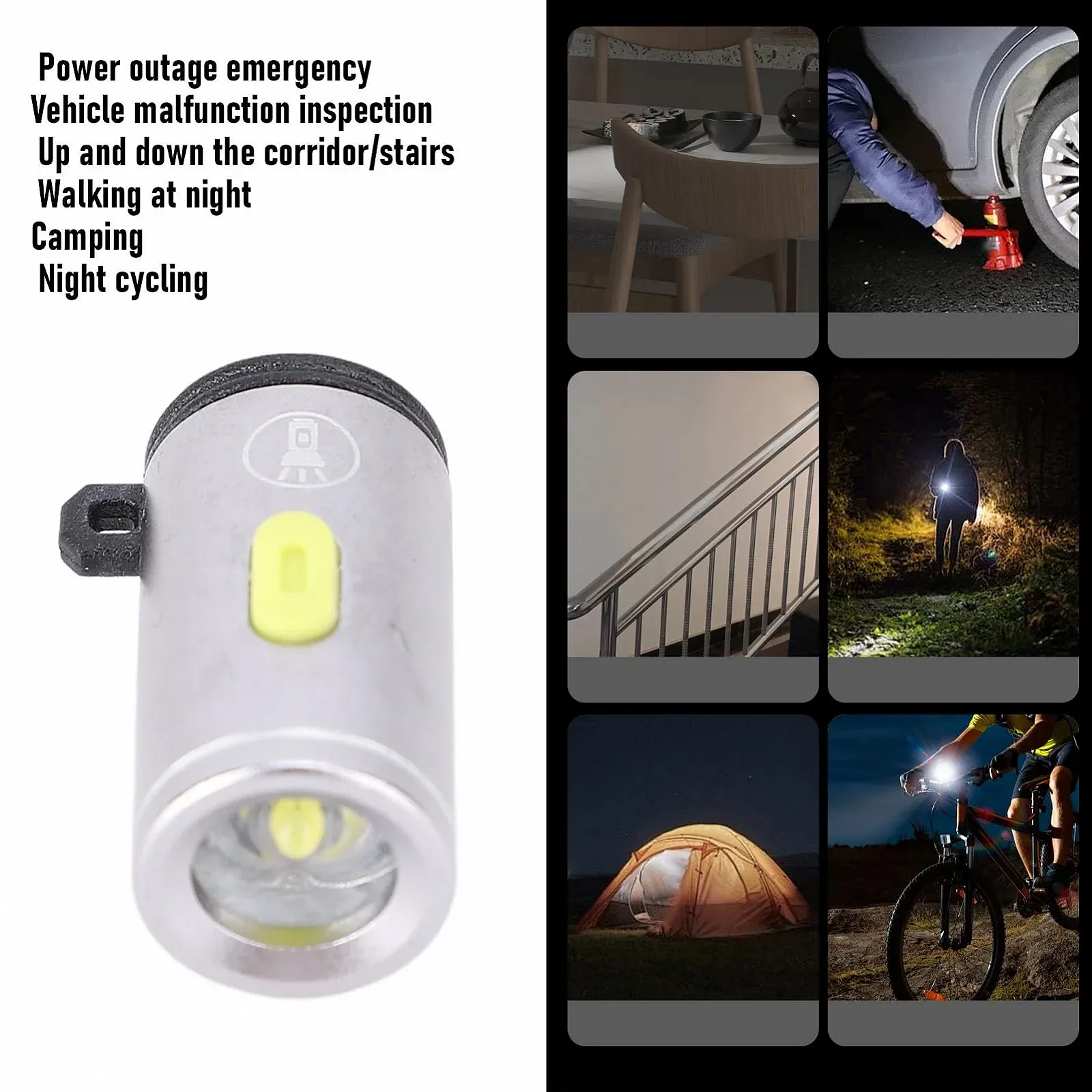 Ліхтарик Annadue USB LED, сріблястий (2 шт.), фото №4 Ліхтарик Annadue USB LED, сріблястий (2 шт.), фото №4