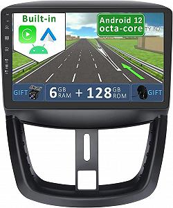 Штатная автомагнитола YUNTX для Peugeot 207 (2006-2015) / 9" / Сенсорная / 6/128Гб / Android 12 / Apple CarPlay / Android Auto / Bluetooth / WI-FI / GPS / USB - Фото 1