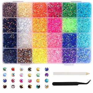 Стрази 4 мм, 12000 шт, для нігтів, круглі, блискучі, різних кольорів - Фото 1