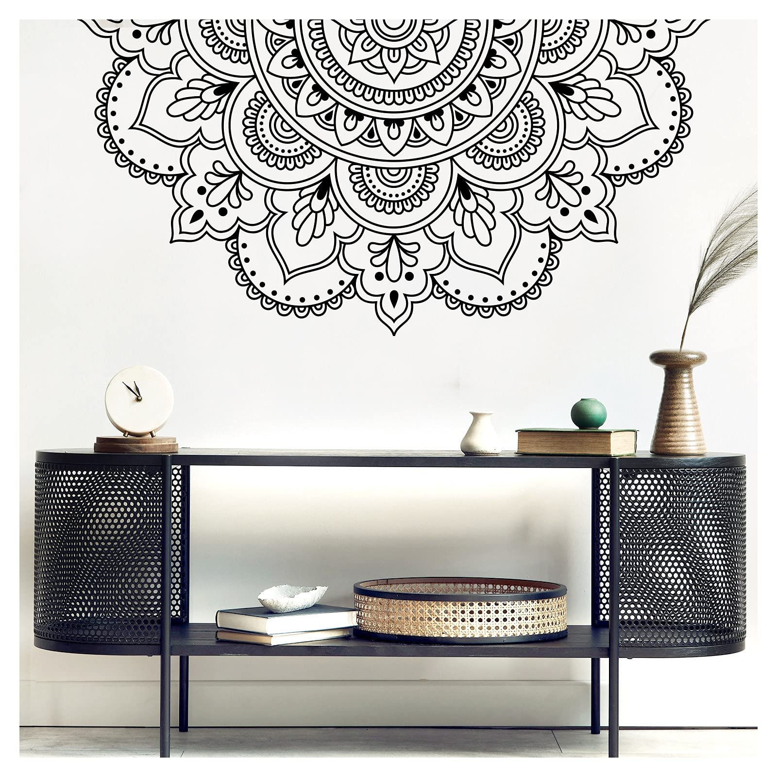 Наклейка на стіну Grandora Mandala I W5591 75 x 38 см Чорна, фото №1