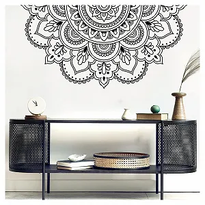 Наклейка на стіну Grandora Mandala I W5591 75 x 38 см Чорна - Фото 1