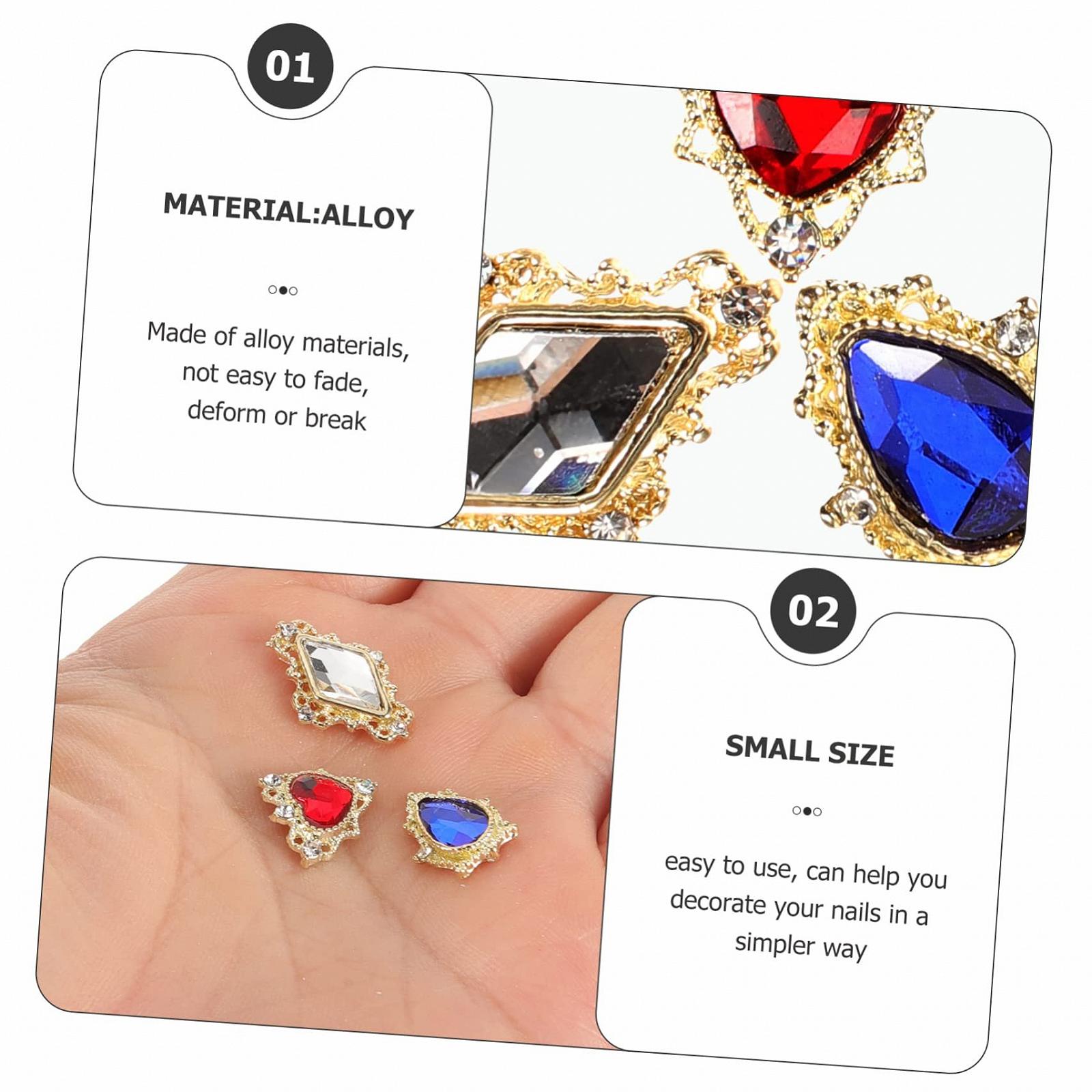 Украшения для ногтей 30 шт., Стразы для маникюра, аксессуары для искусства, драгоценные камни для нейл-арта, фото №6
