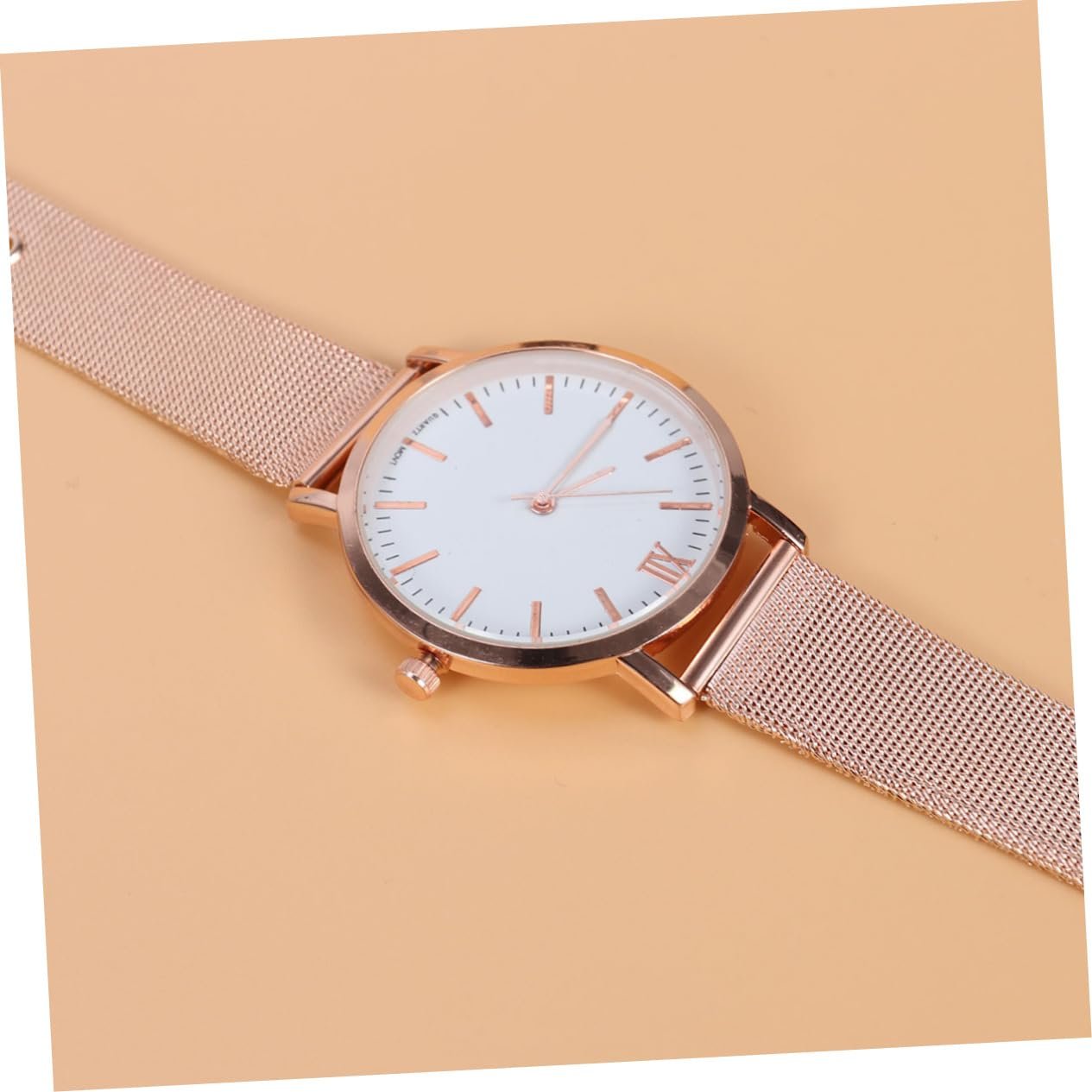 Кварцевые наручные часы OATIPHO Мода Сетчатый ремешок Кварцевые часы Сплав Сетчатые часы Часы с сетчатым ремнем, Розовое золото, фото №8