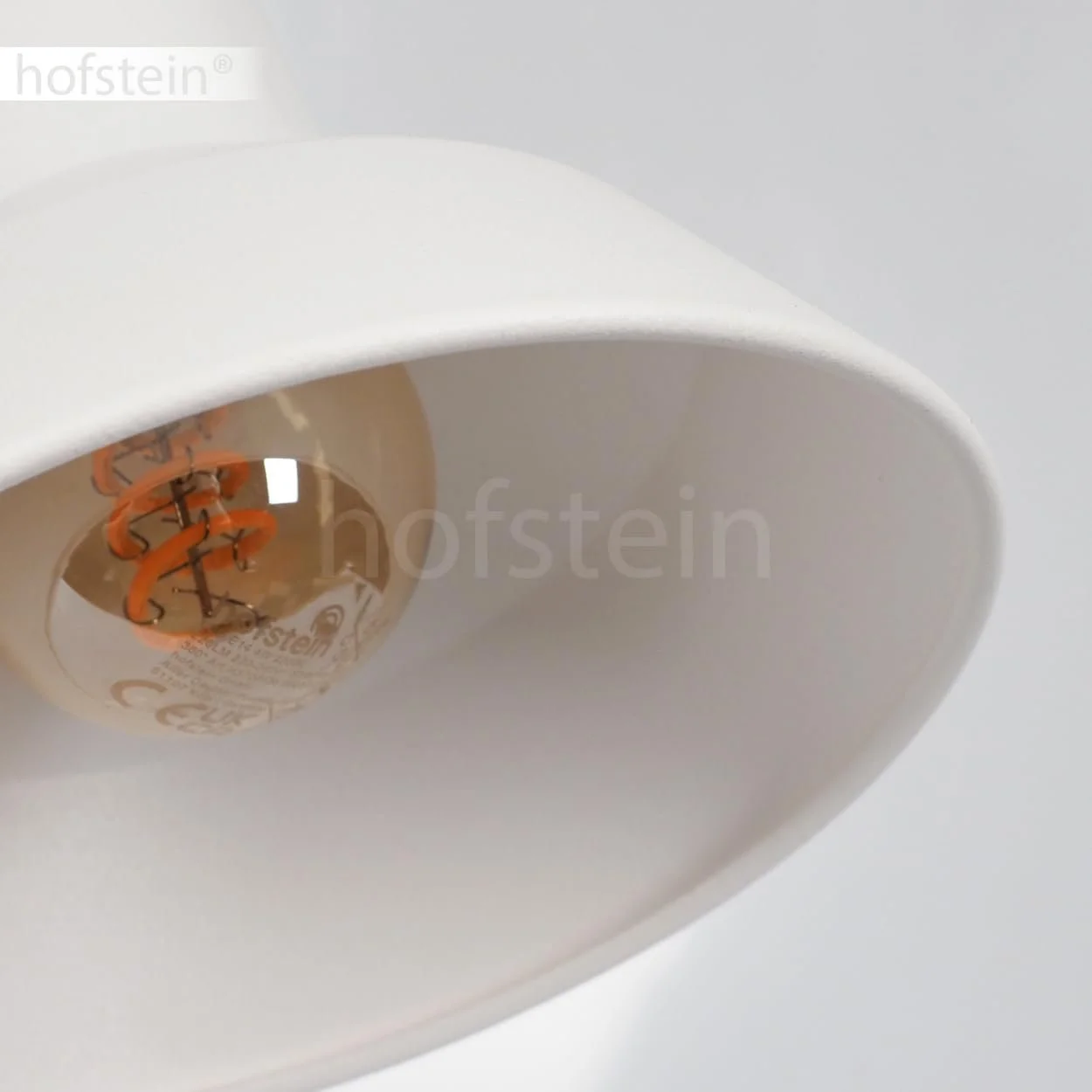 Настільна лампа HOFSTEIN Vouzy Метал Регульована лампа для читання Ретро/Вінтаж Висота 43 см 1 x E14 Біла, фото №7