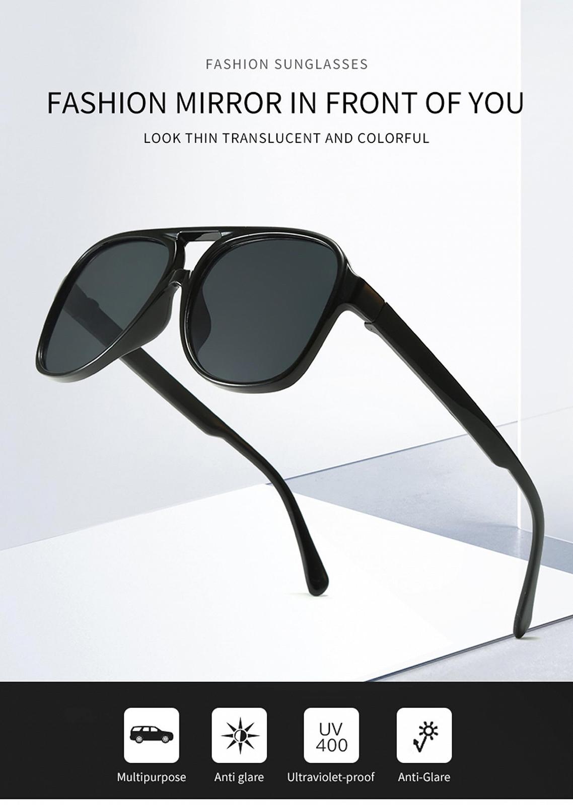 Сонцезахисні окуляри прямокутні YAMEIZE Double Bridge, 6 шт, фото №5