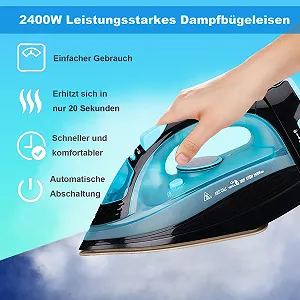 Праска бездротова парова 2400 W з керамічним покриттям та самоочищенням synthetic.ua - Фото 1