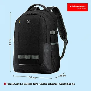 Рюкзак для ноутбука WENGER Ryde 612567 16 дюймов 26 л Черный synthetic.ua - Фото 1